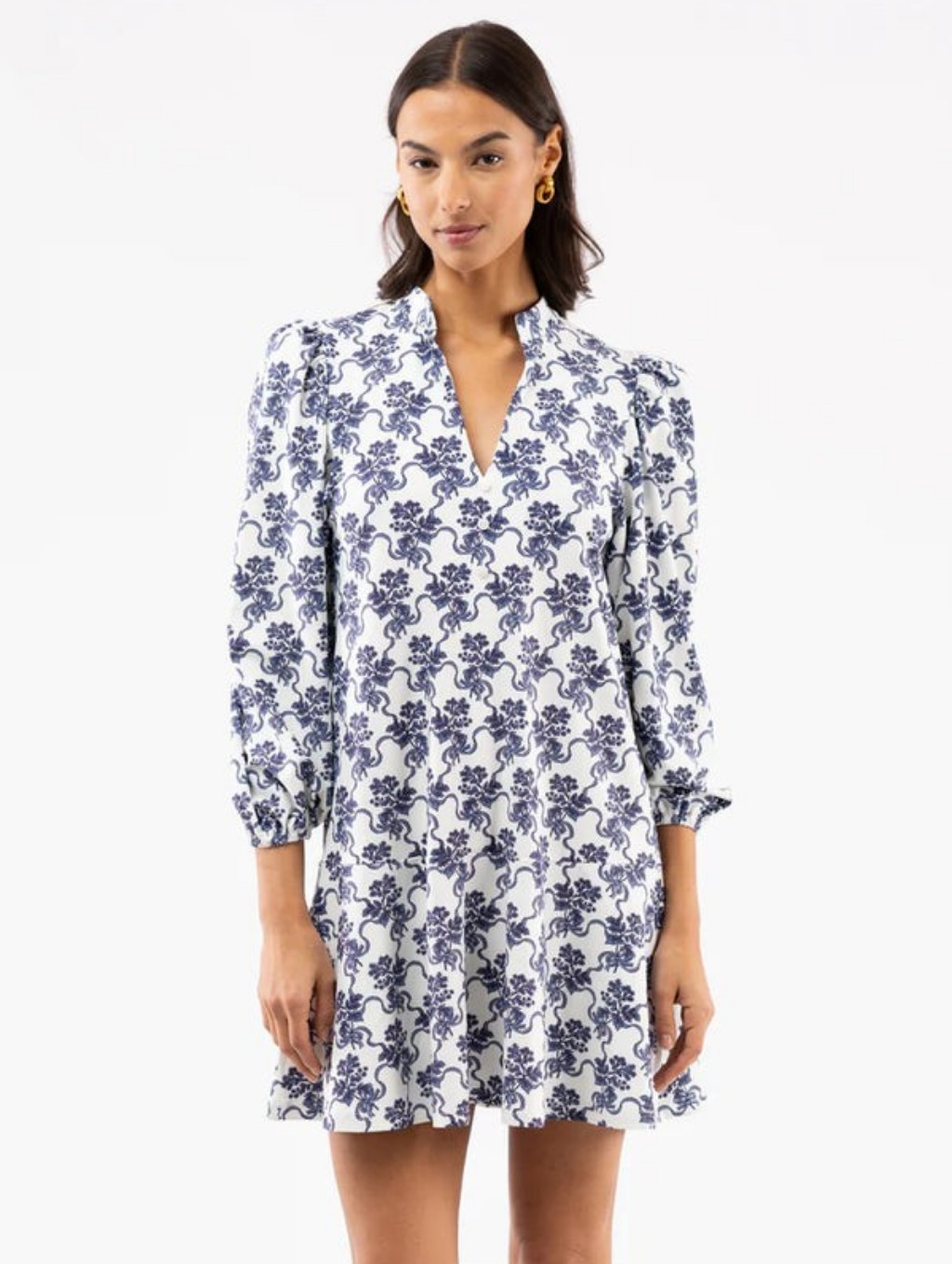 Smith & Quinn Ribbon Bouquet Navy Hazel Dress Xs